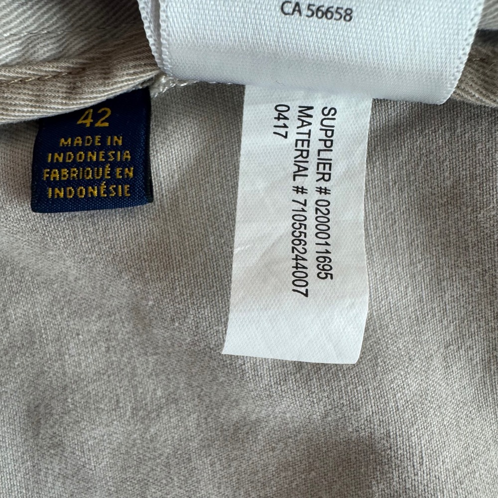 Polo Ralph Lauren Men's Classic Chino Cargo Beige‎ Shorts 100% Cotton Size 42 - Picture 11 of 11